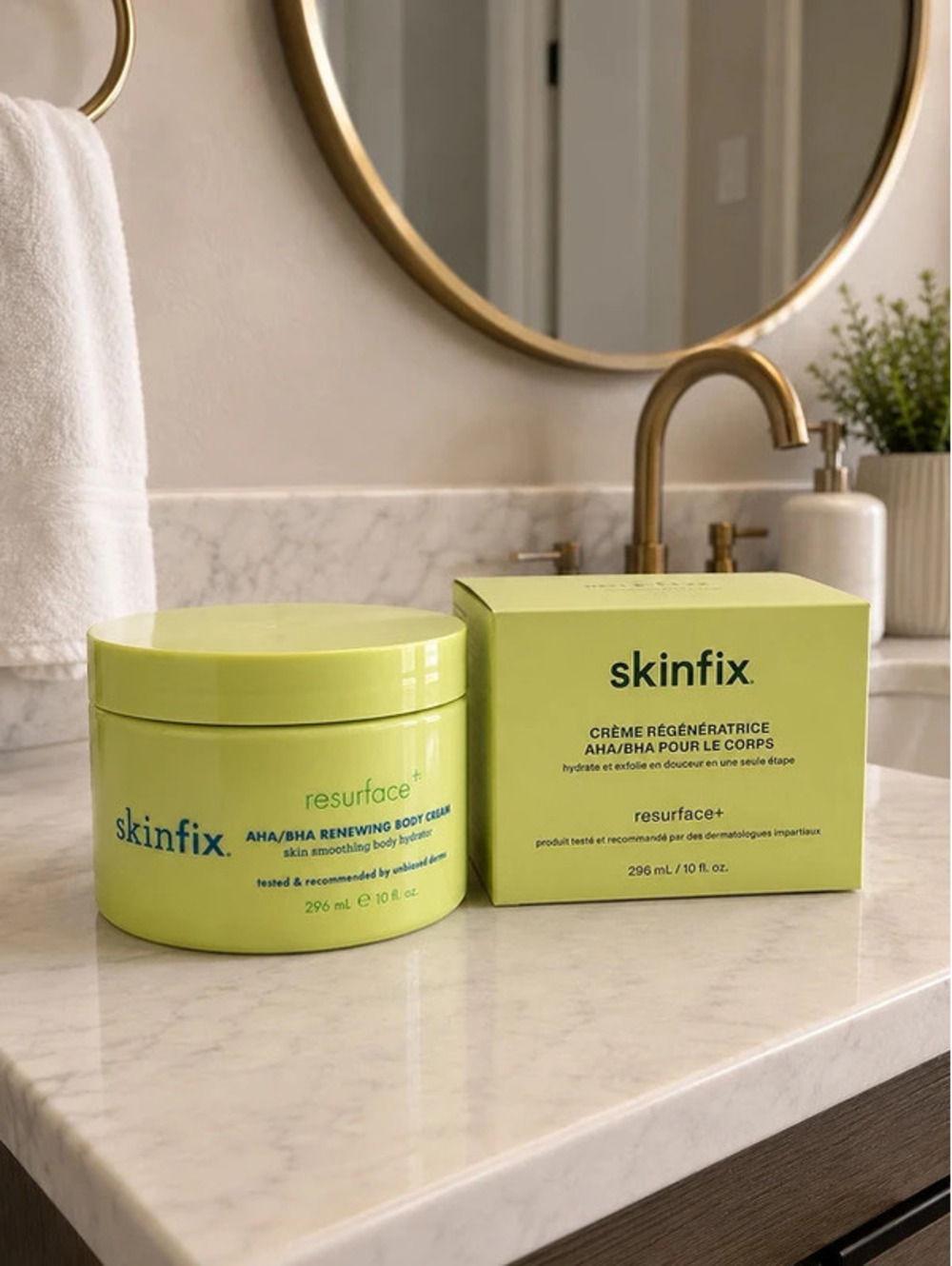 Skinfix Resurface+ AHA/BHA Renewing Body Cream 10 oz 296ml New